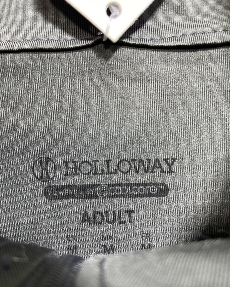 Holloway Grey Polyester Sport Polo T Shirt For Men Medium - Preloved Labels