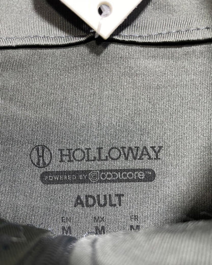 Holloway Grey Polyester Sport Polo T Shirt For Men Medium - Preloved Labels