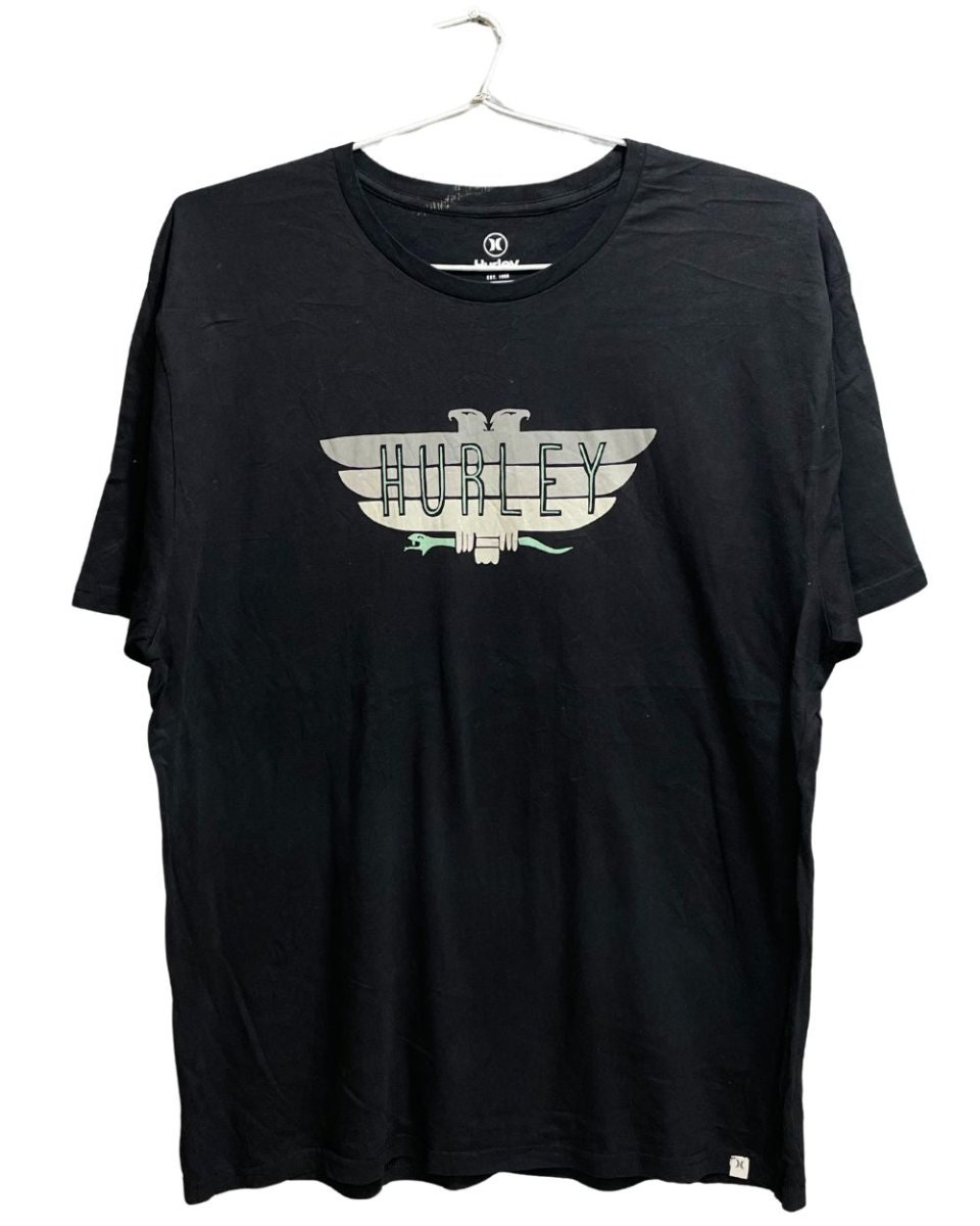 Hurley Black Cotton T Shirt For Men XL - Preloved Labels