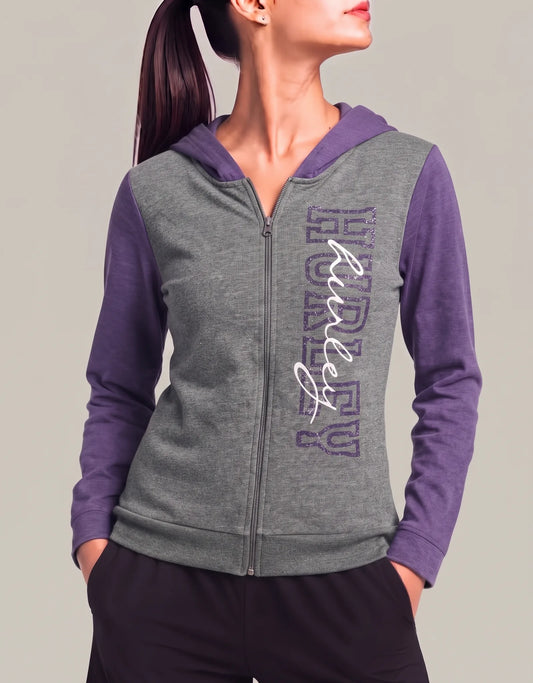 Hurley Women Cotton Gray Purple Zipper XL – Preloved Labels