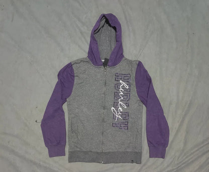 Hurley Women Cotton Gray Purple Zipper XL – Preloved Labels (view 3)