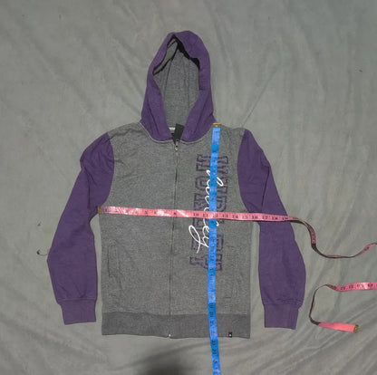 Hurley Women Cotton Gray Purple Zipper XL – Preloved Labels (view 4)