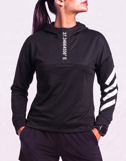 Ideology Women Polyester Black Hoodie L – Preloved Labels