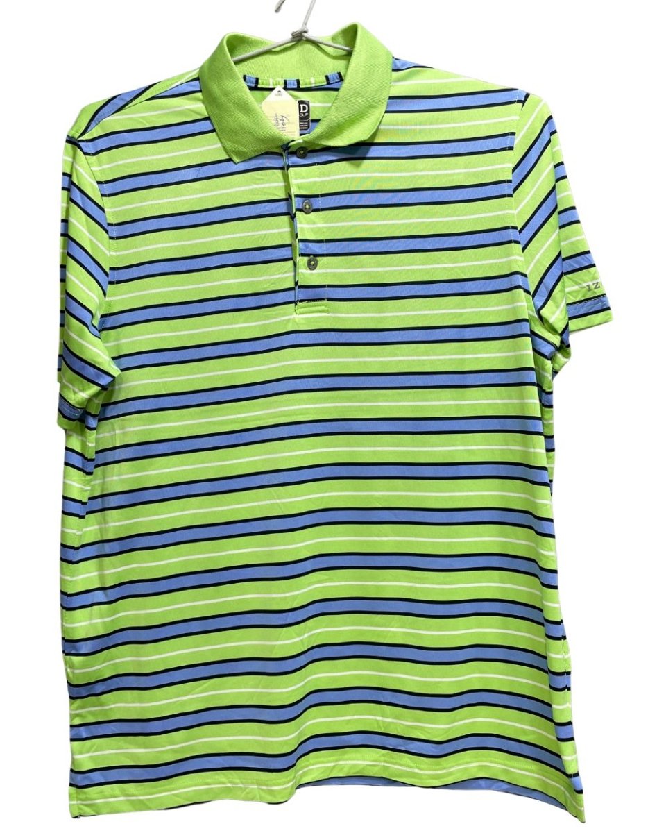 Izod Green Polyester Sport Polo T Shirt For Men Large - Preloved Labels
