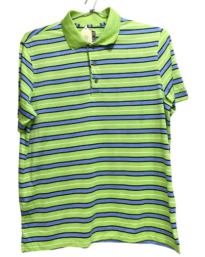 Izod Green Polyester Sport Polo T Shirt For Men Large - Preloved Labels