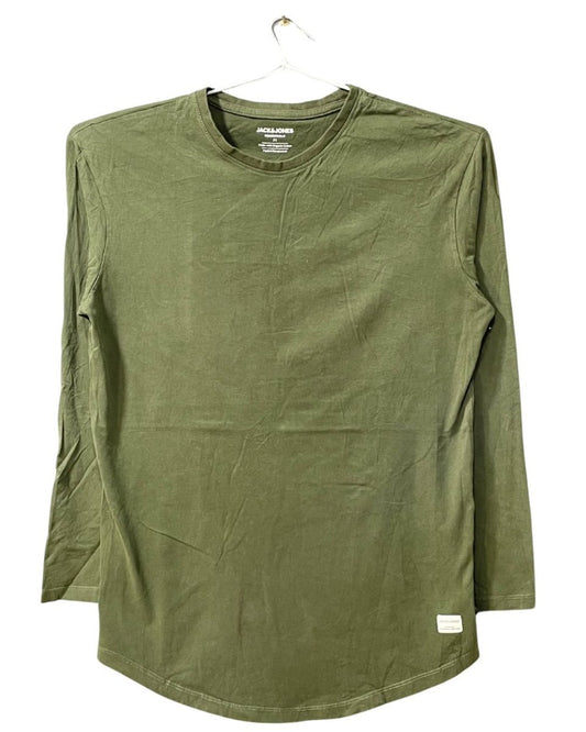 Jack & Jones Green Cotton T Shirt For Men M - Preloved Labels