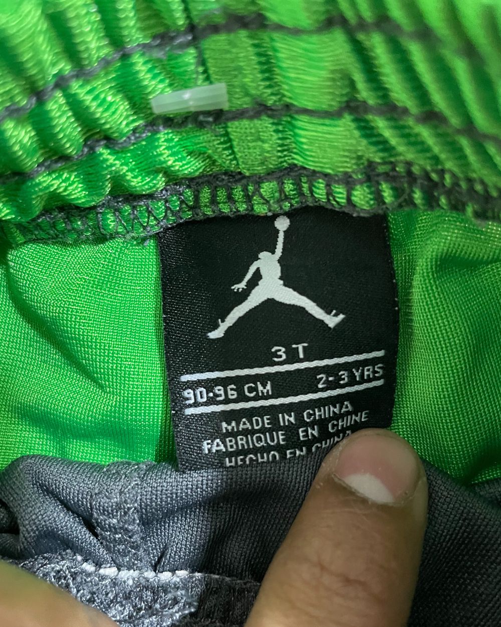 Jordan Green & Gray Sports Short For Boys 2 Years - Preloved Labels