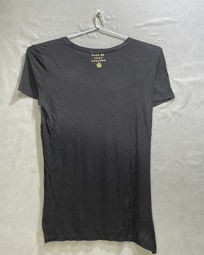 Juicy Couture Black Sport For Women T Shirt M - Preloved Labels