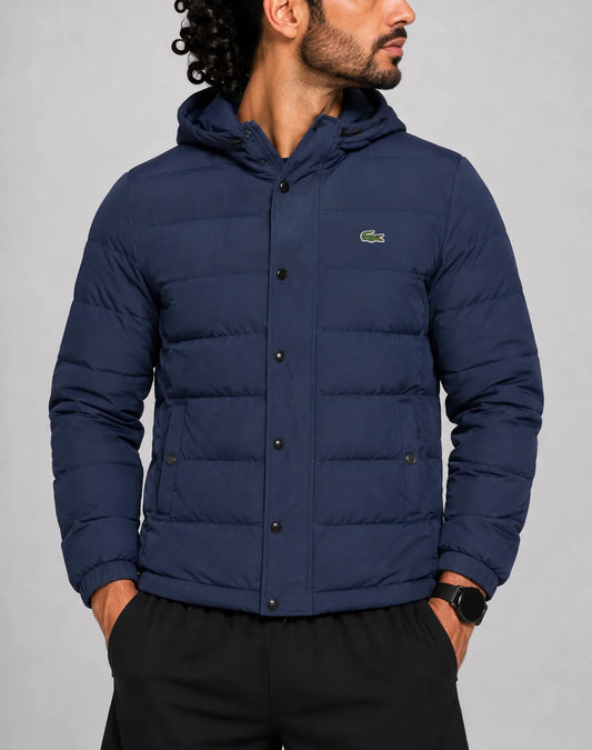 Lacoste Men Hooded Puffer Blue Jacket – Preloved Labels