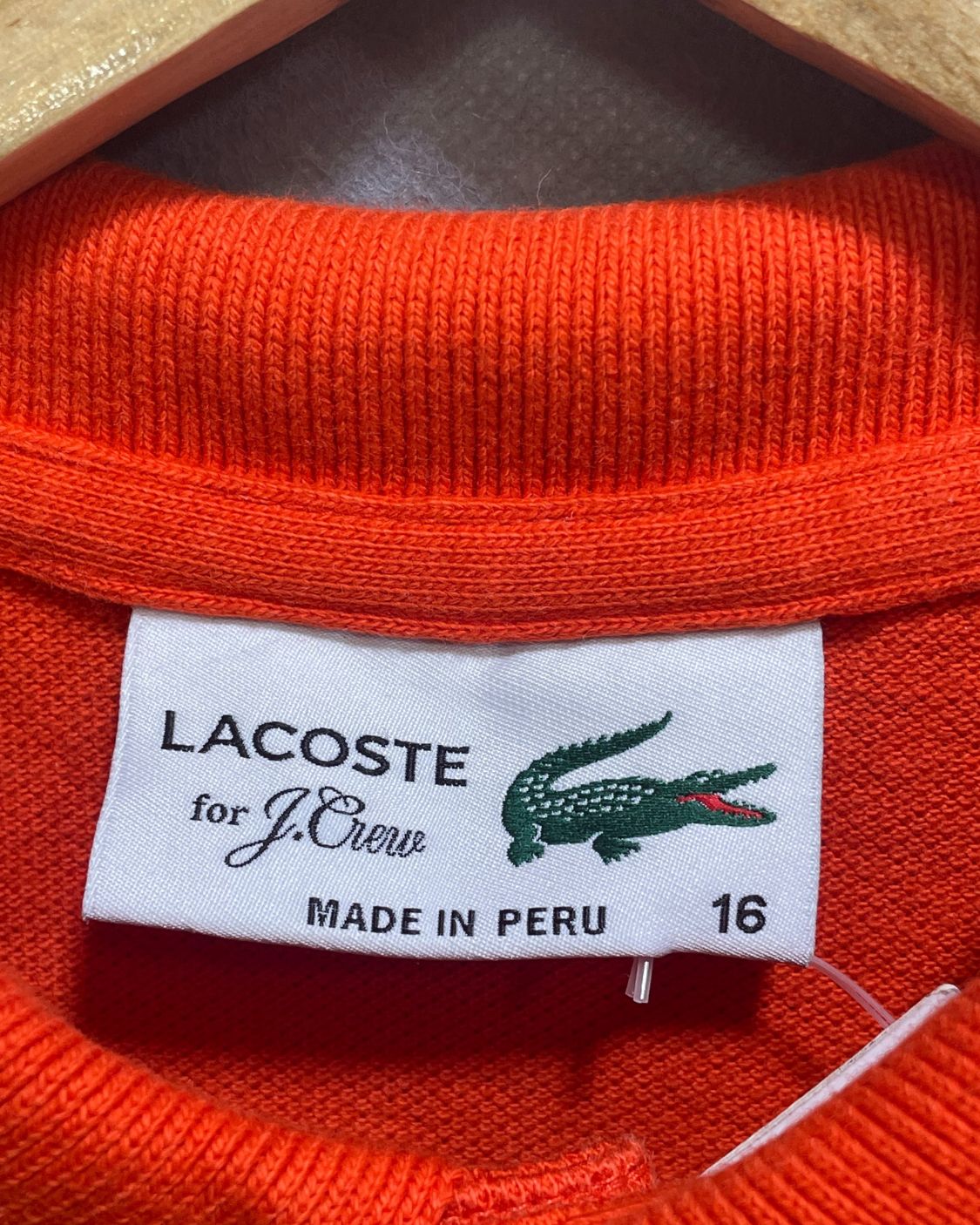 Lacoste Orange Cotton Polo T Shirt For Boy 16 Years - Preloved Labels