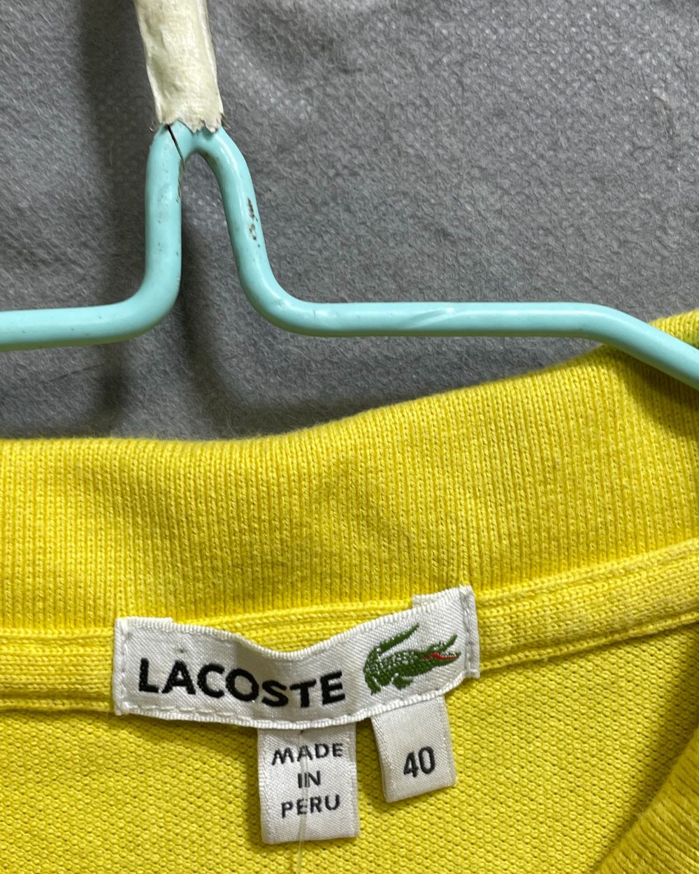 Lacoste Yellow Cotton For Girl Polo T Shirt Medium - Preloved Labels
