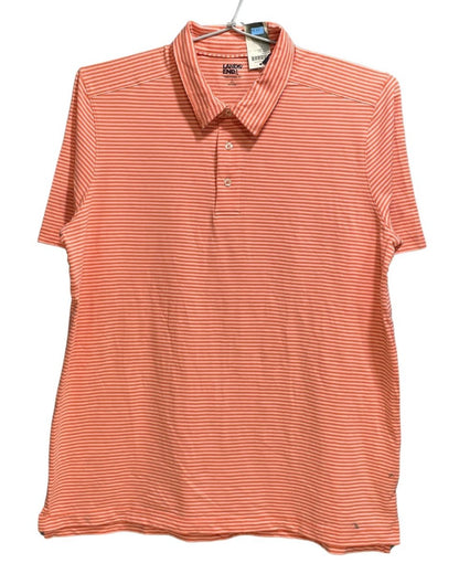 Lands End Orange Cotton Jersey Polo T Shirt For Men Large - Preloved Labels