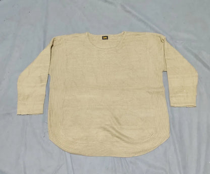 Lee Women Cotton Fleece Cream Sweater  L – Preloved Labels (view 2)