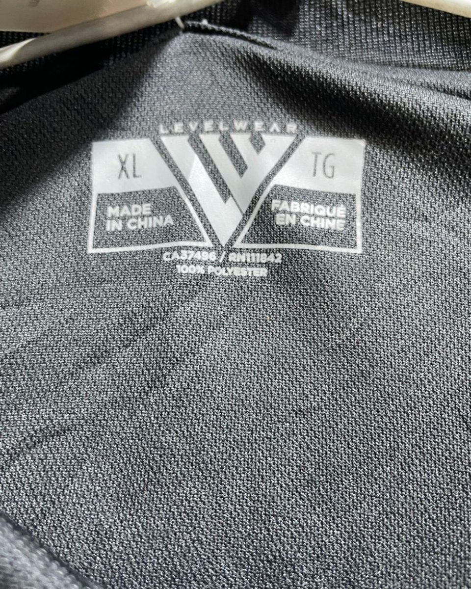 Level Wear Black Polyester Sport Polo T Shirt For Men X Large - Preloved Labels