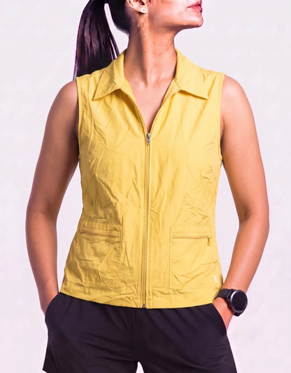 Liz Claiborne Women Parachute Yellow Vest Zipper L – Preloved Labels