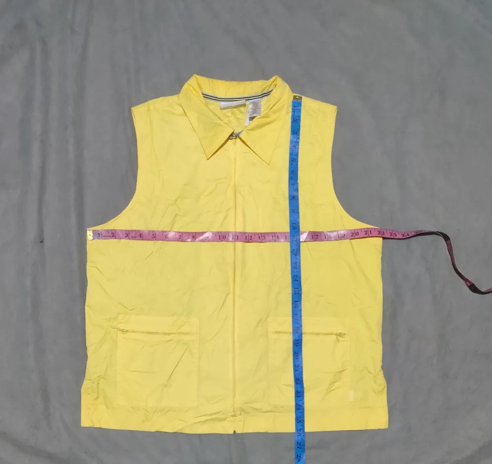 Liz Claiborne Women Parachute Yellow Vest Zipper L – Preloved Labels (view 4)