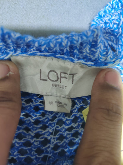 Loft Women Blue Knit Cardigan Sweater M – Preloved Labels (view 2)