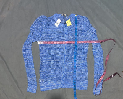 Loft Women Blue Knit Cardigan Sweater M – Preloved Labels (view 4)
