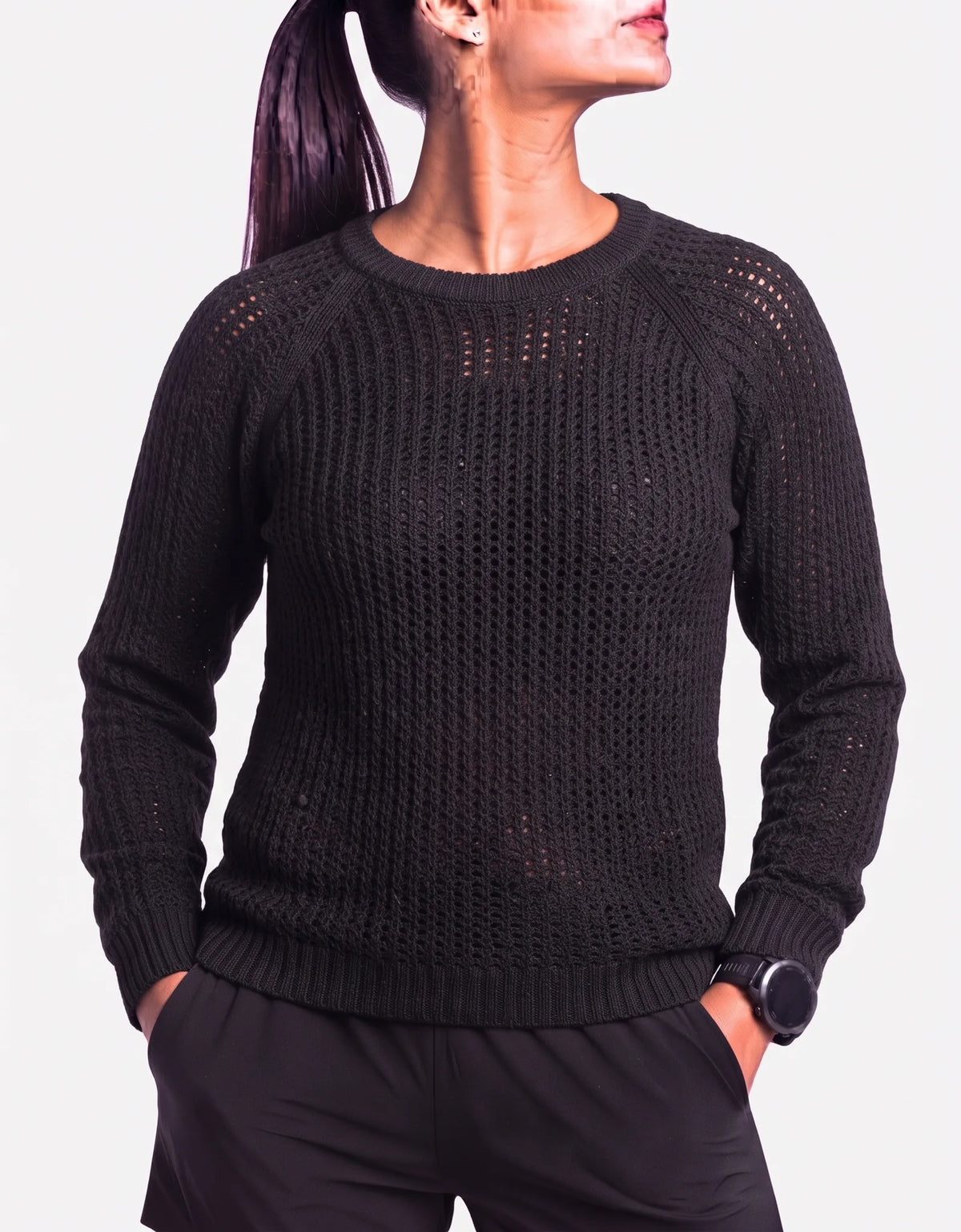 Lola & Liza Women Acrylic Black Sweater L – Preloved Labels