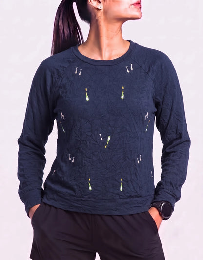 Loun Gy By Giuliana Women Polyester Navy Sweatshirt L – Preloved Labels