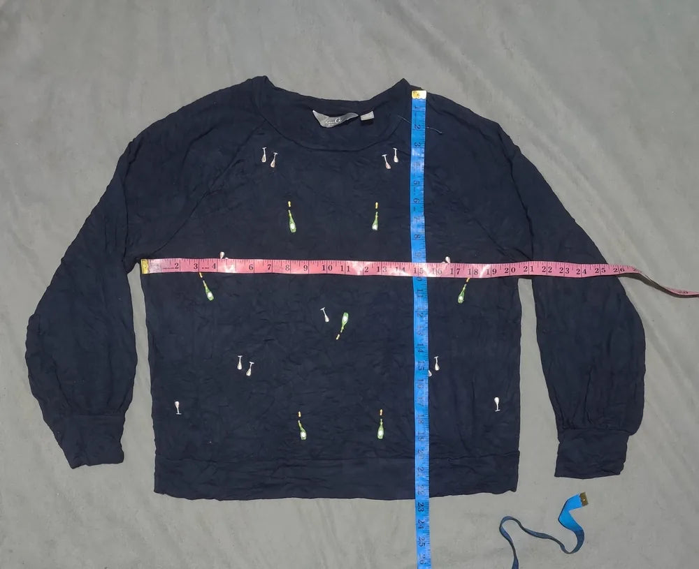 Loun Gy By Giuliana Women Polyester Navy Sweatshirt L – Preloved Labels (view 2)