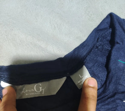 Loun Gy By Giuliana Women Polyester Navy Sweatshirt L – Preloved Labels (view 3)