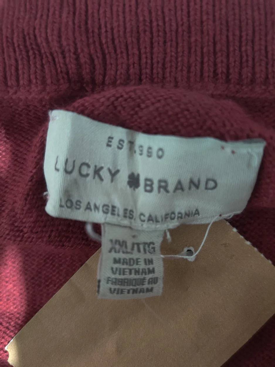 Lucky Brand Women Fabrique Maroon Sweater 2XL – Preloved Labels (view 2)