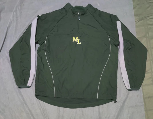 Majestic Men Sport Green Windbreaker L — 25–26 in Chest – Preloved Labels (view 2)