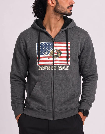 Mossy Oak Men Cotton Fleece Gray Hoodie L – Preloved Labels
