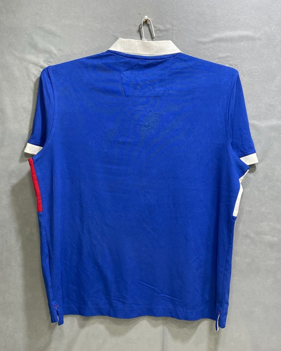 Nautica Blue Polyester Sport Polo T Shirt For Men Medium - Preloved Labels
