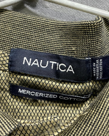 Nautica Brown Cotton Polo T Shirt For Men Medium - Preloved Labels