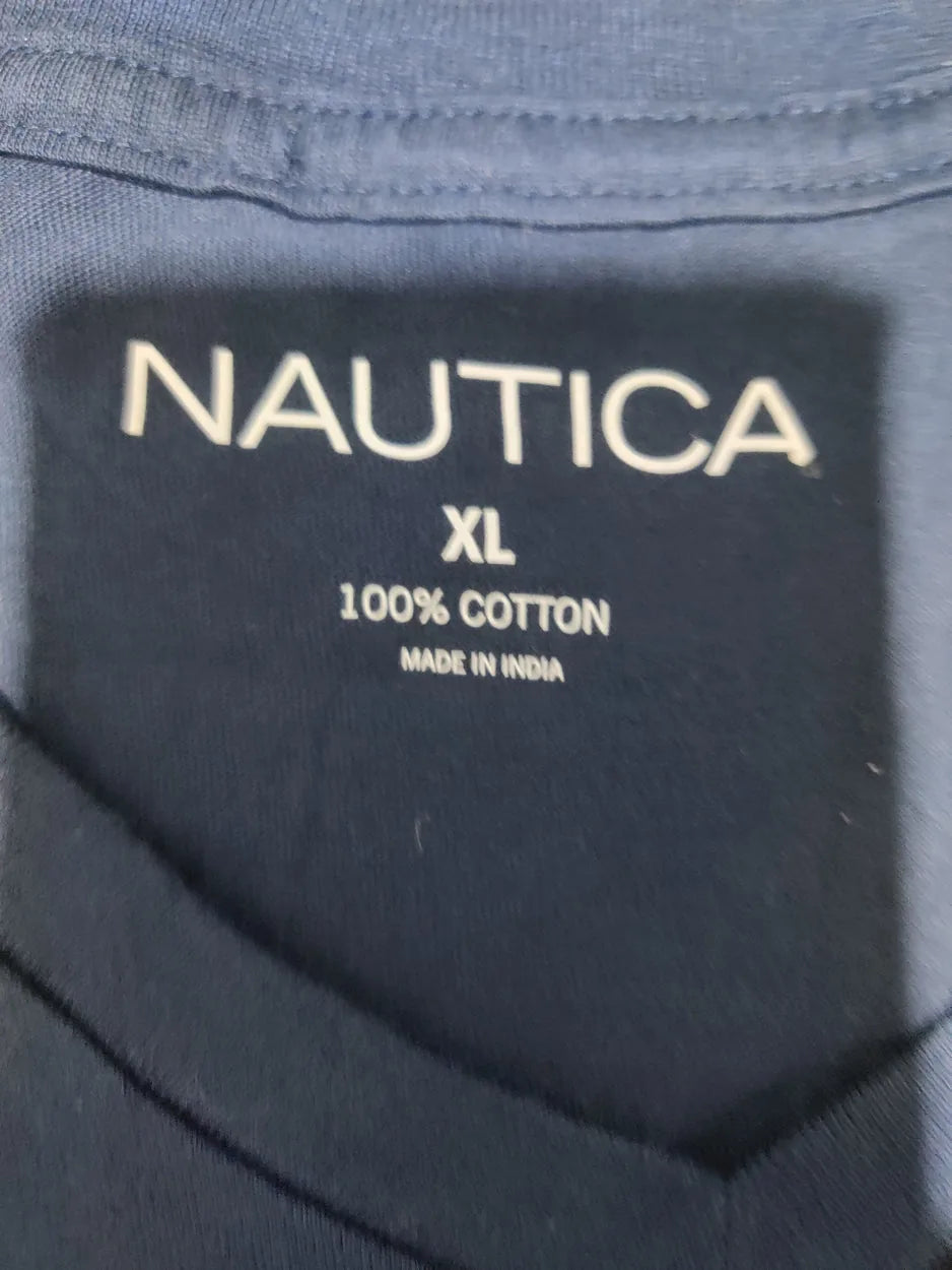 Nautica Men Cotton Blue T Shirt XL – Preloved Labels (view 3)