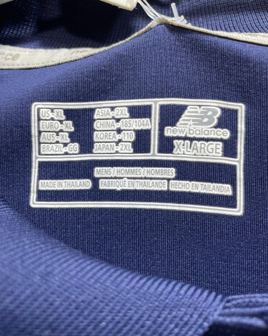 New Balance Blue Polyester Baggy Style Sport Polo T Shirt For Men X Large - Preloved Labels