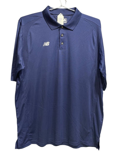 New Balance Blue Polyester Sport Polo T Shirt For Men XX Large - Preloved Labels