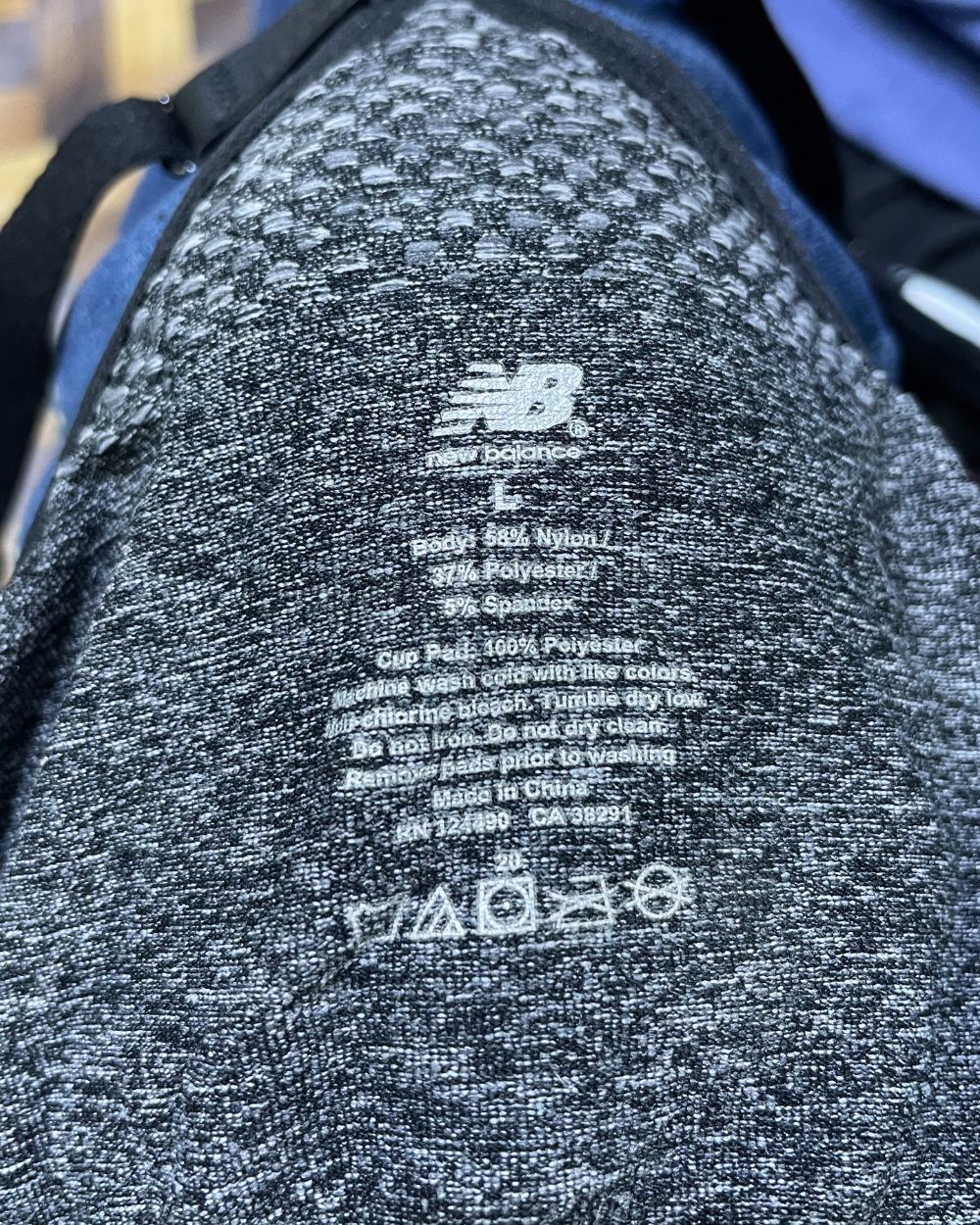 New Balance Gray Bra For Women Large - Preloved Labels