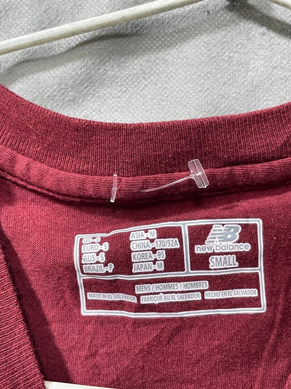 New Balance Maroon Cotton T Shirt For Men S - Preloved Labels