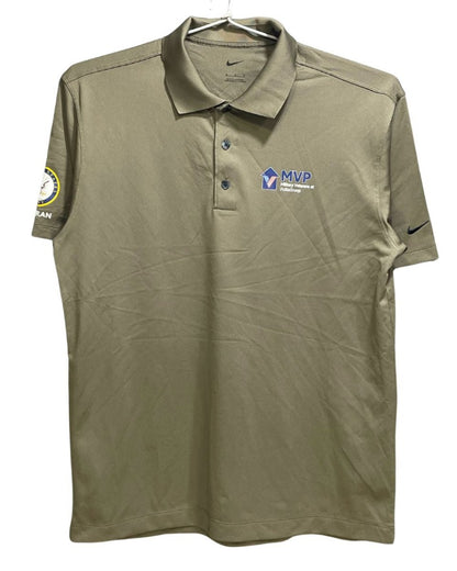 Nike Coffee Polyester Sport Polo T Shirt For Men Medium - Preloved Labels