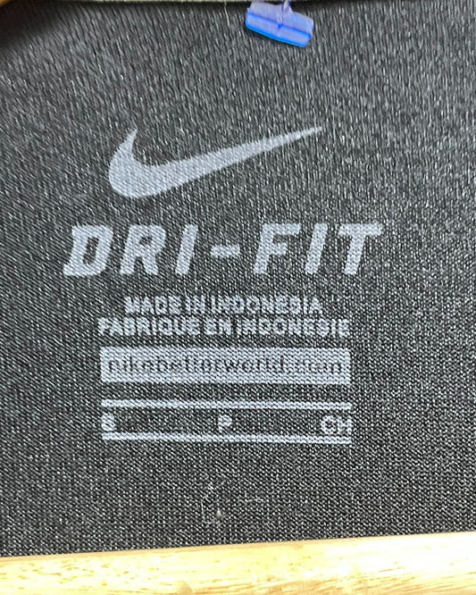 Nike Dri - Fit Black Polyester Jersey Sport For Women T Shirt Small - Preloved Labels
