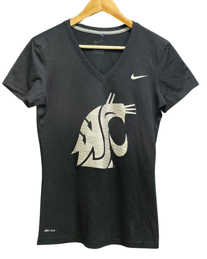 Nike Dri - Fit Black Polyester Jersey Sport For Women T Shirt Small - Preloved Labels