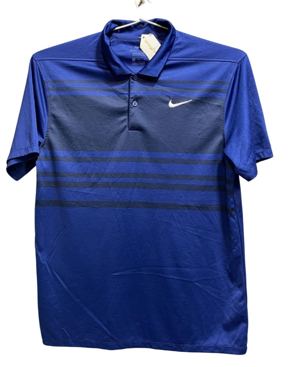 Nike Dri - Fit Blue Polyester Sport Polo T Shirt For Men Medium - Preloved Labels