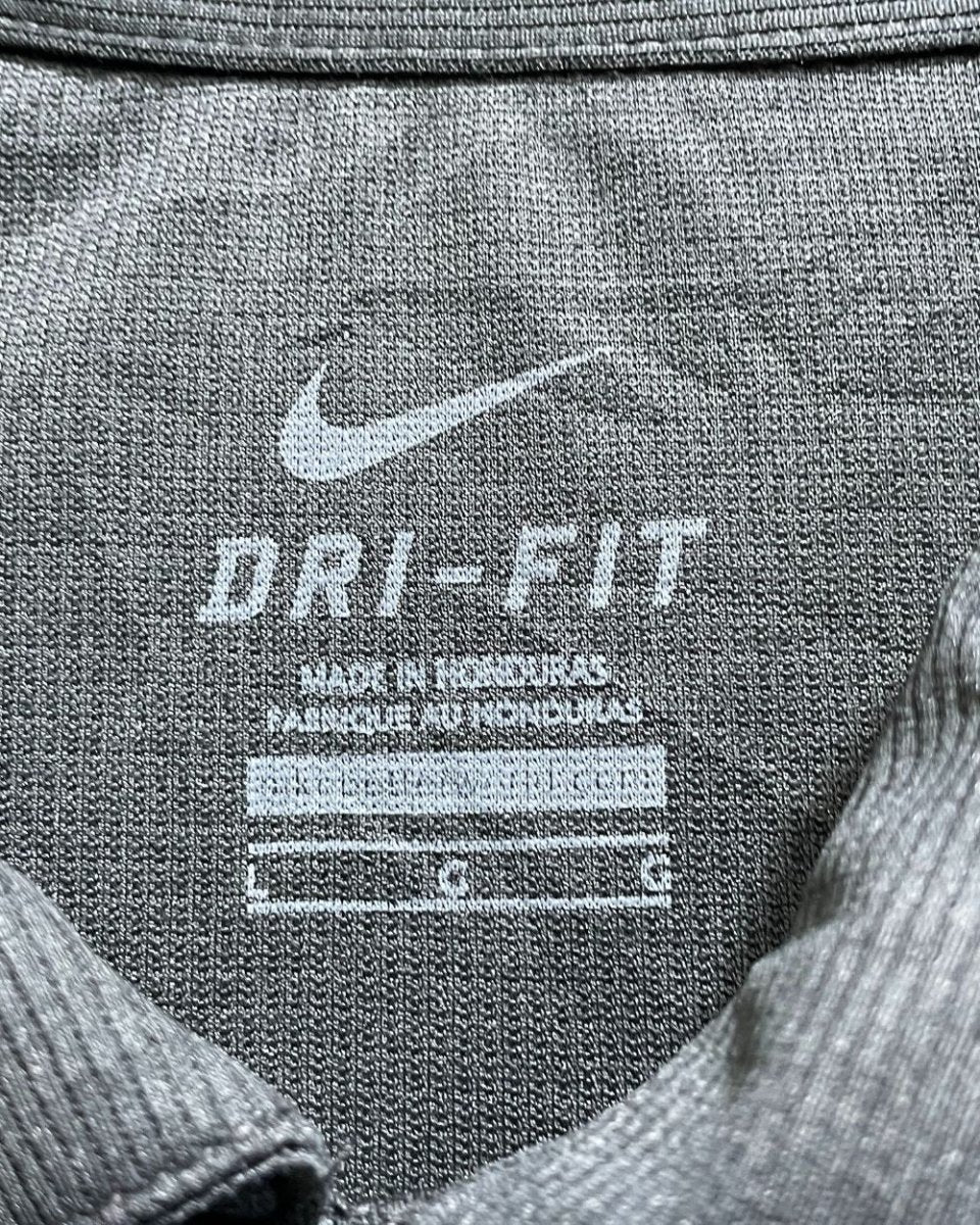 Nike Dri - Fit Grey Polyester Sport Polo T Shirt For Men Large - Preloved Labels