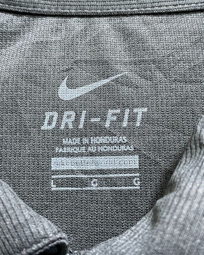 Nike Dri - Fit Grey Polyester Sport Polo T Shirt For Men Large - Preloved Labels