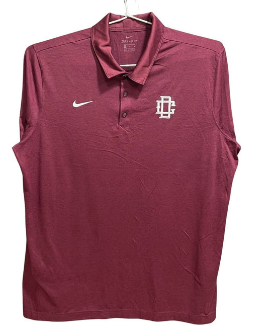 Nike Dri - Fit Maroon Polyester Sport Polo T Shirt For Men X Large - Preloved Labels