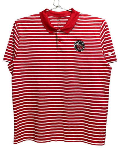Nike Dri - Fit Red Polyester Sport Polo T Shirt For Men Large - Preloved Labels