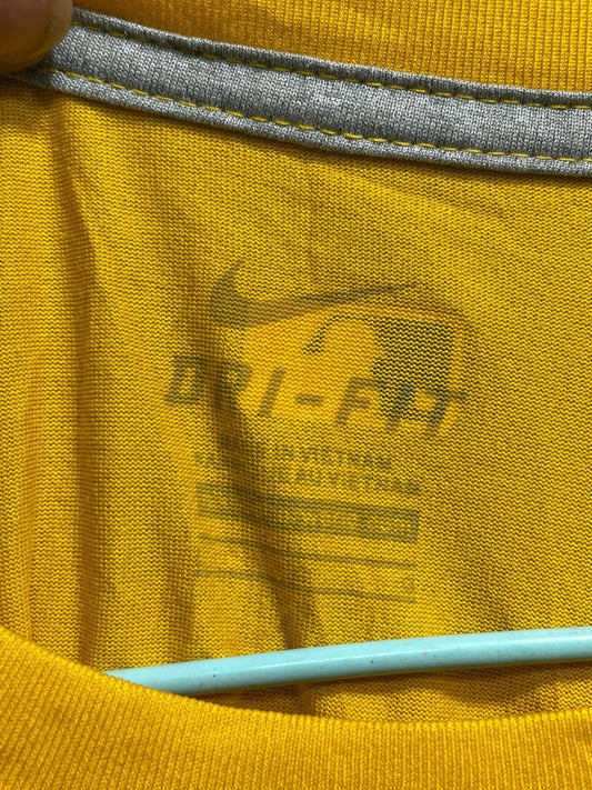 Nike Dri Fit Yellow For Men Sports T Shirt L - Preloved Labels