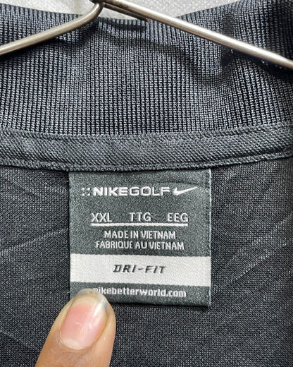 Nike Golf Black Polyester Sport Polo T Shirt For Men XX Large - Preloved Labels