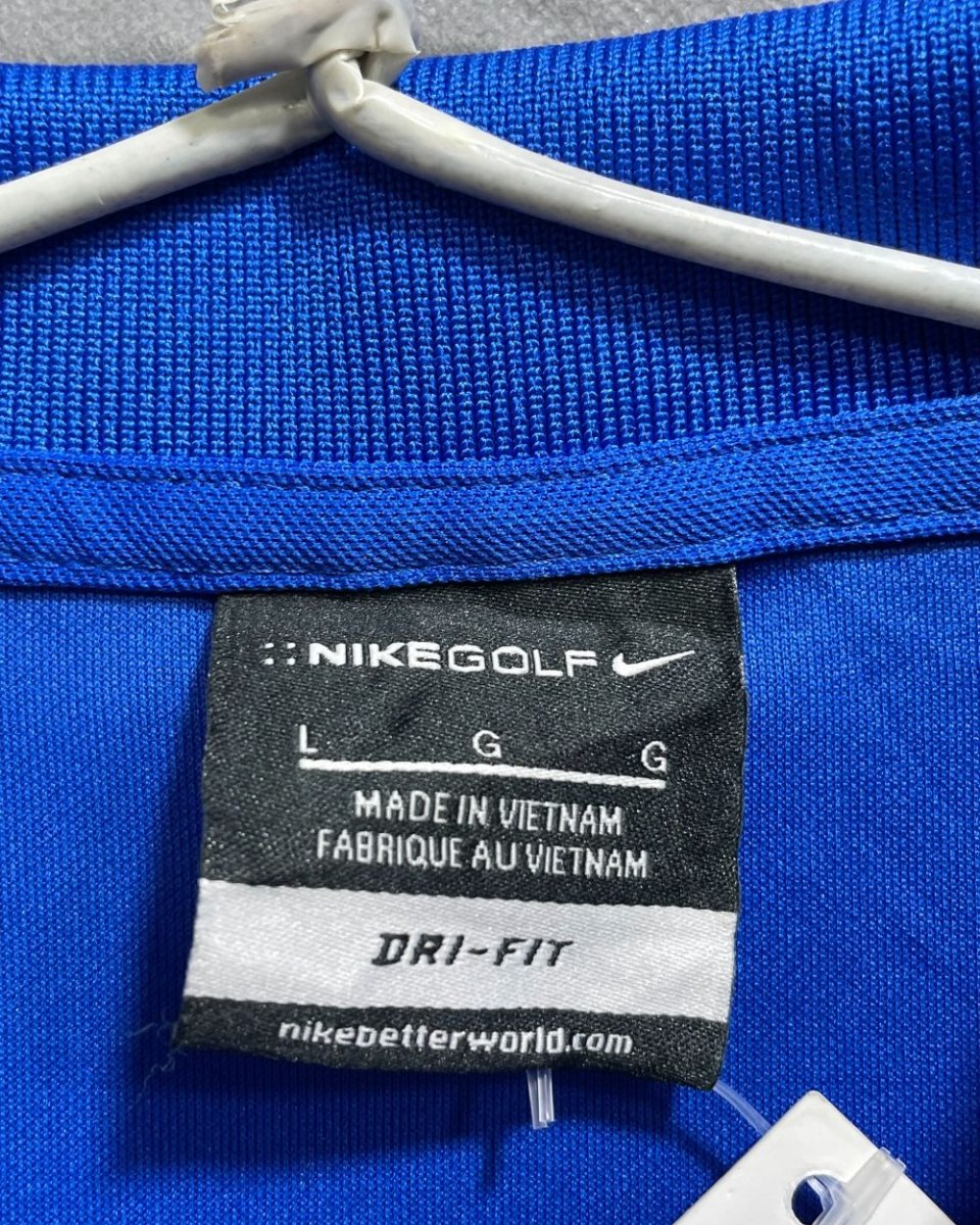 Nike Golf Blue Polyester Sport Polo T Shirt For Men Large - Preloved Labels
