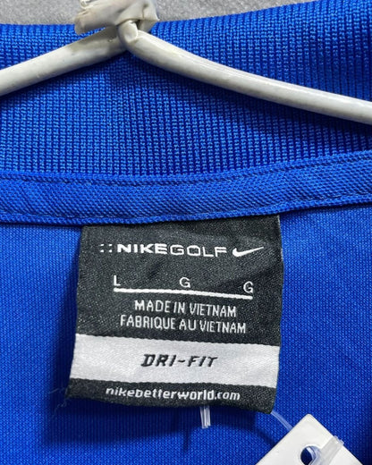 Nike Golf Blue Polyester Sport Polo T Shirt For Men Large - Preloved Labels