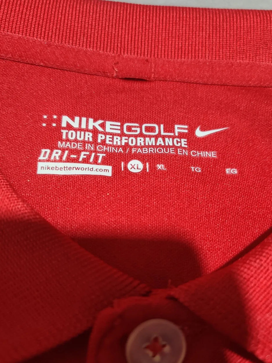 Nike Golf Men Sport Red Polo T Shirt – Preloved Labels (view 3)