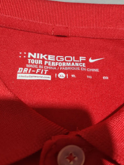 Nike Golf Men Sport Red Polo T Shirt – Preloved Labels (view 3)